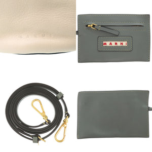 マルニ パニエ SCMP001801 2WAY バケットバッグ レザー ベージュ 0019【中古】MARNI