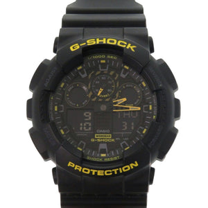 美品 カシオ G-SHOCK GA-100CY-1AJF クオーツ アナログ デジタル 腕時計 樹脂 ブラック 黒文字盤 Gショック 0043【中古】CASIO