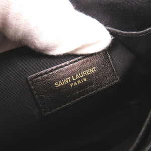サンローランパリ カサンドラ マトラッセ レザー ブラック クラッチバッグ 黒 0065【中古】SAINT LAURENT PARIS