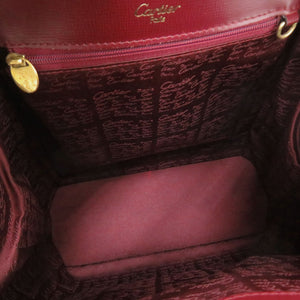 美品 カルティエ マストライン レザー ボルドー リュック デイパック 0083【中古】CARTIER