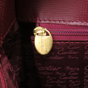 美品 カルティエ マストライン レザー ボルドー リュック デイパック 0083【中古】CARTIER