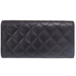 美品 シャネル 2.55 ロングフラップウォレット レザー ゴールド金具 23番台 ネイビー 長財布 0091【中古】CHANEL