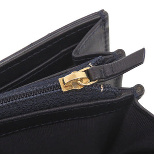 美品 シャネル 2.55 ロングフラップウォレット レザー ゴールド金具 23番台 ネイビー 長財布 0091【中古】CHANEL