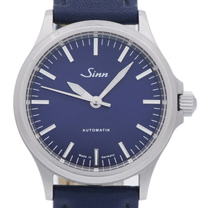 新品同様 ジン 自動巻き 556.I.B 腕時計 ステンレススチール/レザー ブルー 0120【中古】Sinn メンズ