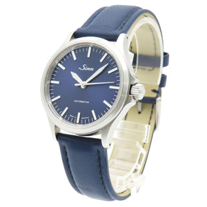 新品同様 ジン 自動巻き 556.I.B 腕時計 ステンレススチール/レザー ブルー 0120【中古】Sinn メンズ