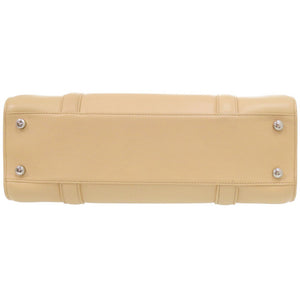 美品 カルティエ カボション レザー ベージュ トートバッグ 0127【中古】CARTIER