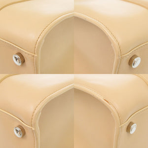美品 カルティエ カボション レザー ベージュ トートバッグ 0127【中古】CARTIER