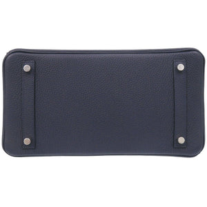 未使用 エルメス バーキン30 トゴ ブルーニュイ シルバー金具 Z刻印(2021年製) ハンドバッグ 0175【中古】HERMES