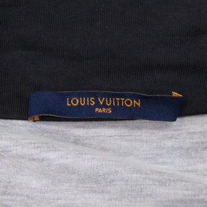 ルイ ヴィトン ダミエ ジップアップ レーヨン サイズS ブルー ブラック ブルゾン ジャケット アウター LV 0246【中古】LOUIS VUITTON メンズ