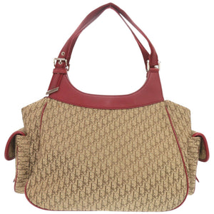 美品 クリスチャンディオール ストリートシック トロッター レザー キャンバス ベージュ ハンドバッグ ショルダーバッグ 0272【中古】Christian Dior