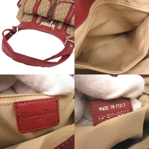 美品 クリスチャンディオール ストリートシック トロッター レザー キャンバス ベージュ ハンドバッグ ショルダーバッグ 0272【中古】Christian Dior