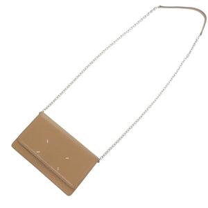 美品 メゾン マルジェラ 4ステッチ SA3UI0008 レザー ブラウン チェーンウォレット ショルダーバッグ 茶 0300【中古】Maison Margiela