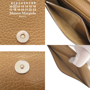美品 メゾン マルジェラ 4ステッチ SA3UI0008 レザー ブラウン チェーンウォレット ショルダーバッグ 茶 0300【中古】Maison Margiela