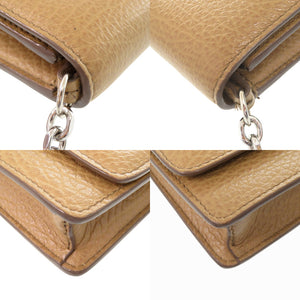 美品 メゾン マルジェラ 4ステッチ SA3UI0008 レザー ブラウン チェーンウォレット ショルダーバッグ 茶 0300【中古】Maison Margiela
