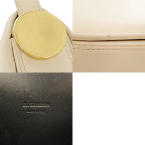 美品 ジルサンダー コイン バッグ ミディアム レザー ライトベージュ ショルダーバッグ 0301【中古】JIL SANDER