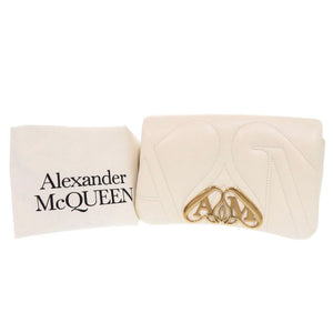 未使用 アレキサンダーマックイーン The Seal シール ミニ レザー アイボリー チェーンショルダー ショルダーバッグ 0302【中古】Alexander McQueen