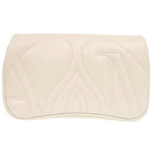 未使用 アレキサンダーマックイーン The Seal シール ミニ レザー アイボリー チェーンショルダー ショルダーバッグ 0302【中古】Alexander McQueen