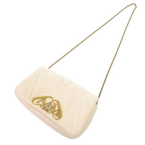 未使用 アレキサンダーマックイーン The Seal シール ミニ レザー アイボリー チェーンショルダー ショルダーバッグ 0302【中古】Alexander McQueen
