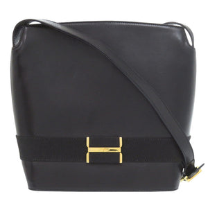 サルヴァトーレフェラガモ AQ214780 レザー ブラック ショルダーバッグ 黒 0346【中古】Salvatore Ferragamo