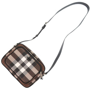 バーバリー PADDY パディ ノバチェック 8049145 PVC レザー ブラウン ショルダーバッグ 茶 0351【中古】BURBERRY メンズ