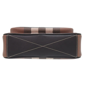 バーバリー PADDY パディ ノバチェック 8049145 PVC レザー ブラウン ショルダーバッグ 茶 0351【中古】BURBERRY メンズ