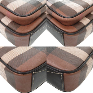 バーバリー PADDY パディ ノバチェック 8049145 PVC レザー ブラウン ショルダーバッグ 茶 0351【中古】BURBERRY メンズ