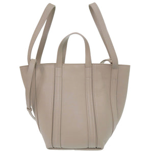 美品 バレンシアガ 2WAY エブリデイ スモール ノースサウス 672791 レザー ベージュ トートバッグ 0353【中古】BALENCIAGA