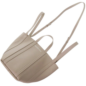 美品 バレンシアガ 2WAY エブリデイ スモール ノースサウス 672791 レザー ベージュ トートバッグ 0353【中古】BALENCIAGA