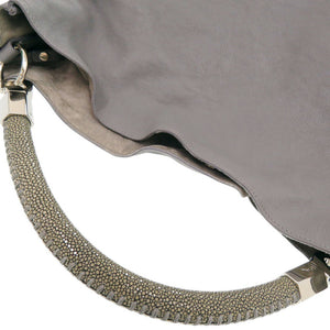 イヴ サンローラン ローディ 228840 レザー グレー ワンショルダーバッグ 0362【中古】YVES SAINT LAURENT