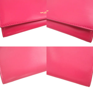 美品 サンローランパリ 315861 レザー ピンク 2つ折り長財布 財布 0366【中古】SAINT LAURENT PARIS