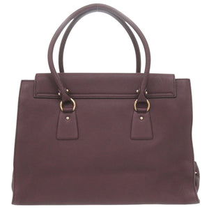 美品 サルヴァトーレフェラガモ LOTTY ガンチーニ EZ21 F267 レザー パープル トートバッグ 0395【中古】Salvatore Ferragamo