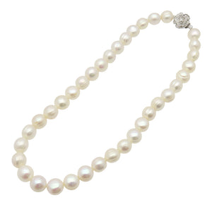 高島屋 淡水パール 10.5mm ネックレス パール/シルバー パールホワイト 0405【中古】 アクセサリー