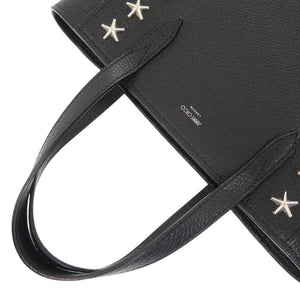 美品 ジミーチュウ ペガシ スタースタッズ WXXTBD レザー ブラック ハンドバッグ 2WAY ショルダーバッグ 黒 0408【中古】JIMMY CHOO