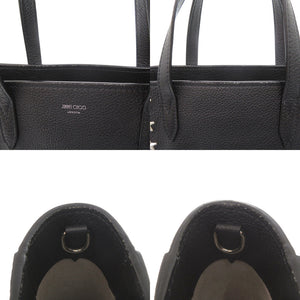 美品 ジミーチュウ ペガシ スタースタッズ WXXTBD レザー ブラック ハンドバッグ 2WAY ショルダーバッグ 黒 0408【中古】JIMMY CHOO