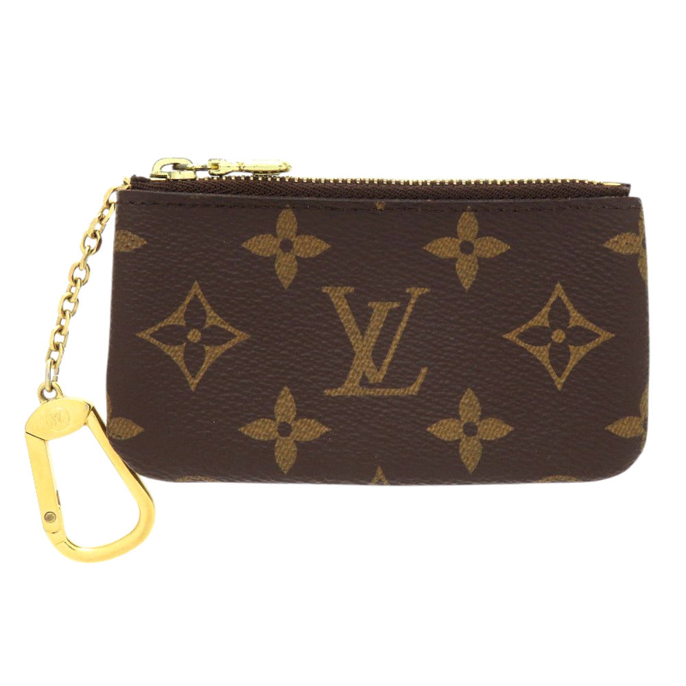 美品 ルイ ヴィトン ポシェットクレ モノグラム M62650 モノグラムキャンバス ブラウン コインケース 茶 LV 0410【中古】LOUIS VUITTON