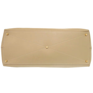美品 バーバリー ロゴ レザー ベージュ 2WAY ハンドバッグ トラベルバッグ 0418【中古】BURBERRY