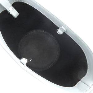 新品同様 ジルサンダー カンノーロ バケット CANNOLO BUCKET J07ZH0059 P5355 レザー グレーブルー ショルダーバッグ 0438【中古】JIL SANDER