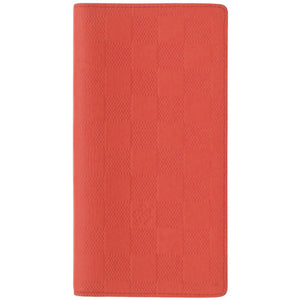 美品 ルイ ヴィトン ポルトフォイユ ブラザ ダミエ アンフィニ N63011 レッド 長財布 赤 LV 0488【中古】LOUIS VUITTON メンズ