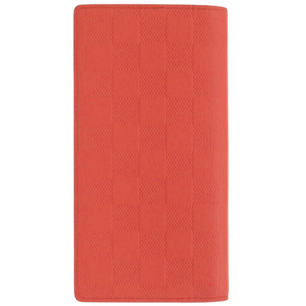 美品 ルイ ヴィトン ポルトフォイユ ブラザ ダミエ アンフィニ N63011 レッド 長財布 赤 LV 0488【中古】LOUIS VUITTON メンズ