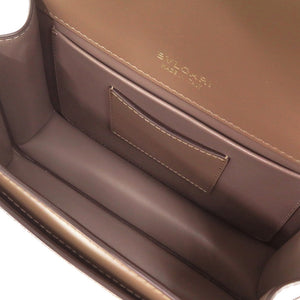 新品同様 ブルガリ セルペンティ フォーエバー ミディアム レザー ブラウン ハンドバッグ 茶 0494【中古】BVLGARI