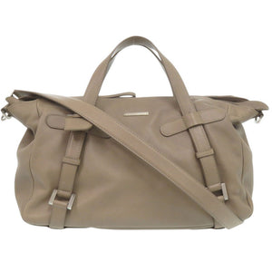 デルボー サンジェルマン 2WAY レザー グレージュ ハンドバッグ 0542【中古】DELVAUX