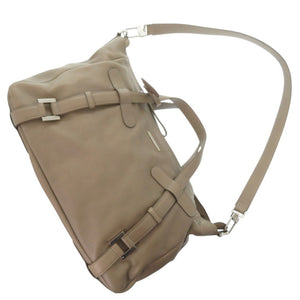 デルボー サンジェルマン 2WAY レザー グレージュ ハンドバッグ 0542【中古】DELVAUX