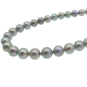 美品 あこや真珠 8.5mm ネックレス アコヤ パール ブルー ジュエリー 0554【中古】