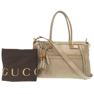 美品 グッチ ベラ 282300 レザー ゴールド 2WAY ハンドバッグ ショルダーバッグ 0629【中古】GUCCI