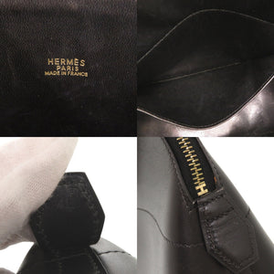 ◎美品 エルメス ボリード31 ボックスカーフ ブラック ゴールド金具 □F刻印(2002年製) ハンドバッグ 黒 0632【中古】HERMES