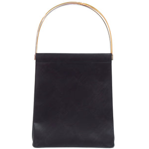 美品 カルティエ トリニティ レザー ブラック ハンドバッグ 黒 0634【中古】CARTIER