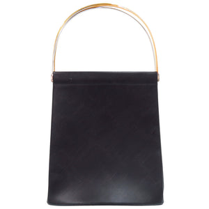 美品 カルティエ トリニティ レザー ブラック ハンドバッグ 黒 0634【中古】CARTIER