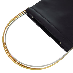 美品 カルティエ トリニティ レザー ブラック ハンドバッグ 黒 0634【中古】CARTIER