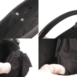 バーバリー チェック柄 ナイロン レザー ブラック ワンショルダー ショルダーバッグ 黒 0643【中古】BURBERRY