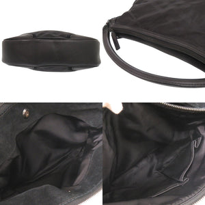 バーバリー チェック柄 ナイロン レザー ブラック ワンショルダー ショルダーバッグ 黒 0643【中古】BURBERRY